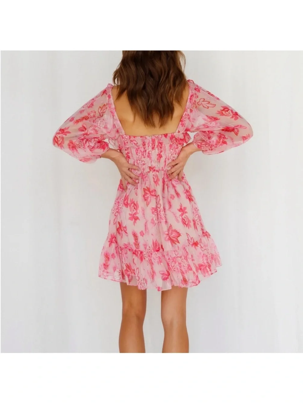 Hello Molly - Aura Check Dress Pink NWOT
